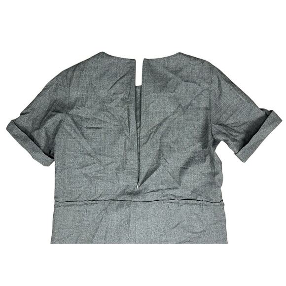 COS Wool Jumpsuit Short Sleeve Gray Drawstring Waist Joggers Pants Size 36 - Picture 7 of 10